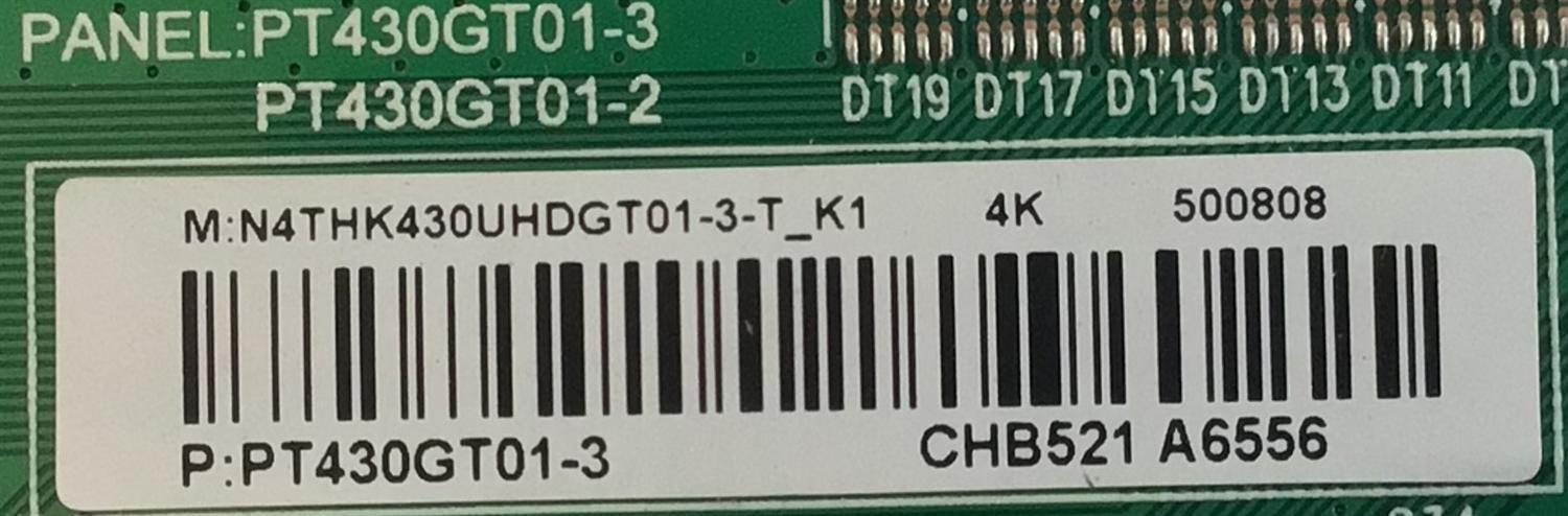 T-CON PARA TV VIZIO / NUMERO DE PARTE NATHK430 / PT430GT01-3 / PT430GT01-2 / PANEL TPT430B5-GT013.H REV:S1R / MODELO V435-J01 - Imagen 2